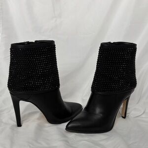 Unique Black Studded Ankle Boots
